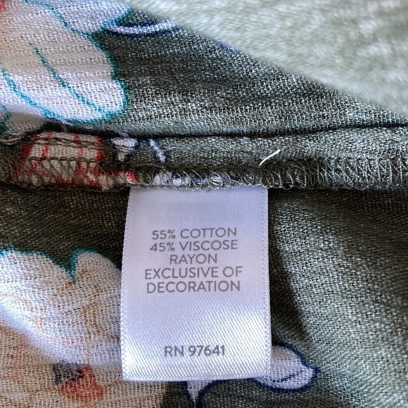 J.Jill Off Shoulder Tunic Pullover Women's Floral Top Size S - Picture 4 of 6